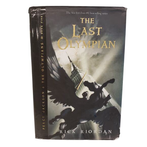 Percy Jackson The Last Olympian Rick Riordan 1st Edition Hardcover Book Used - Picture 6 of 6